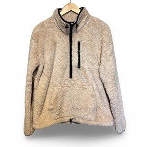 Pink Victoria Secrete, Beige fleece pullover, Small, Women's
